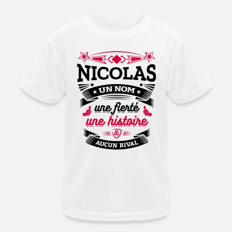 NICOLAS UN NOM UNE FIERTÉ AUCUN RIVAL T-shirt sport Enfant