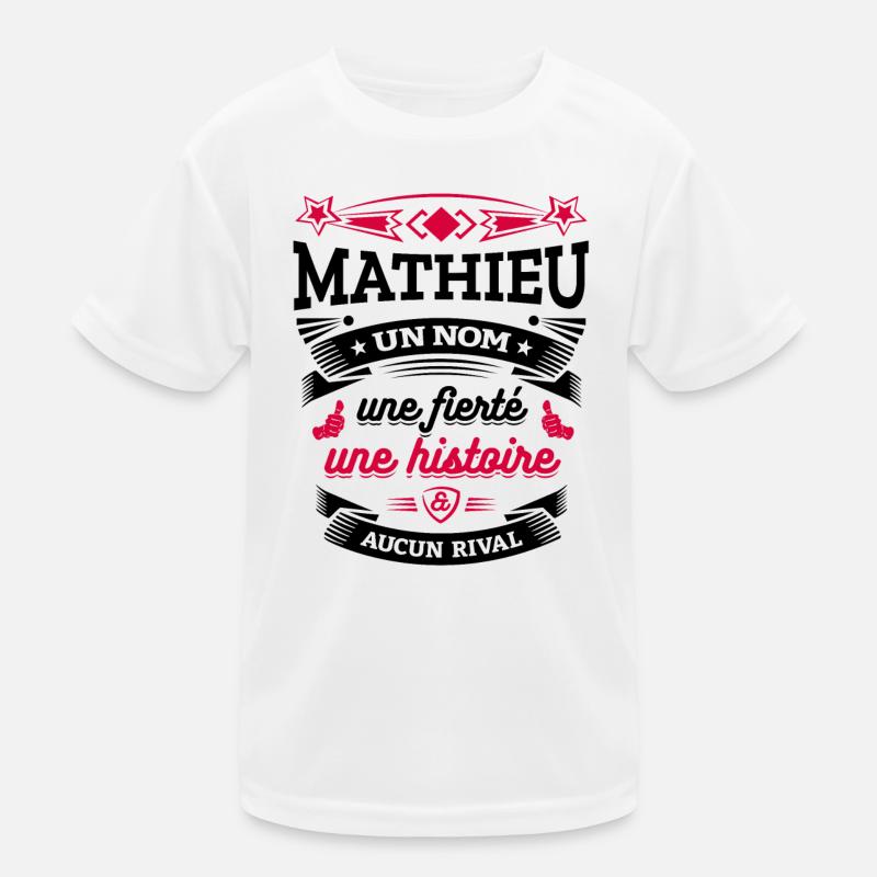 MATHIEU UN NOM UNE FIERTÉ AUCUN RIVAL T-shirt sport Enfant