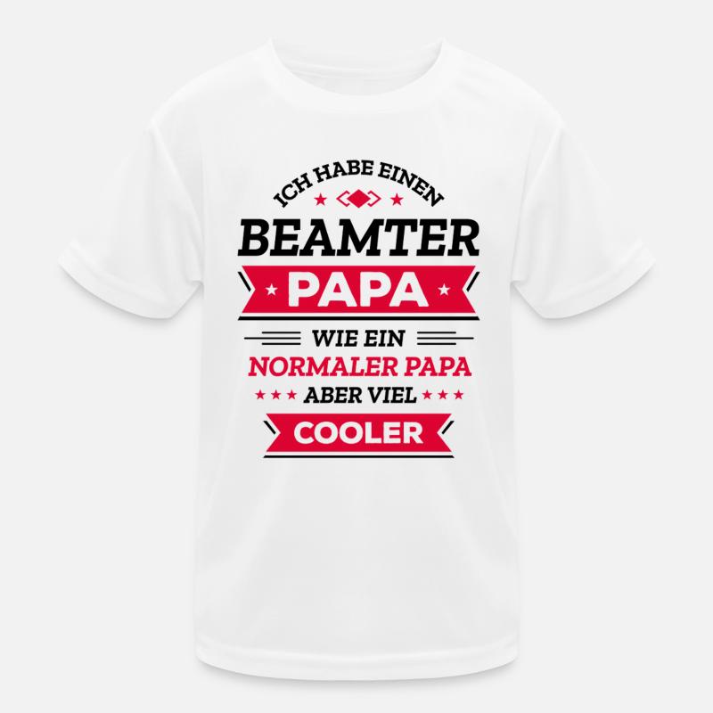 BEAMTER PAPA COOL, OFFIZIELL, STIL, SERVICE Kinder Funktions-T-Shirt