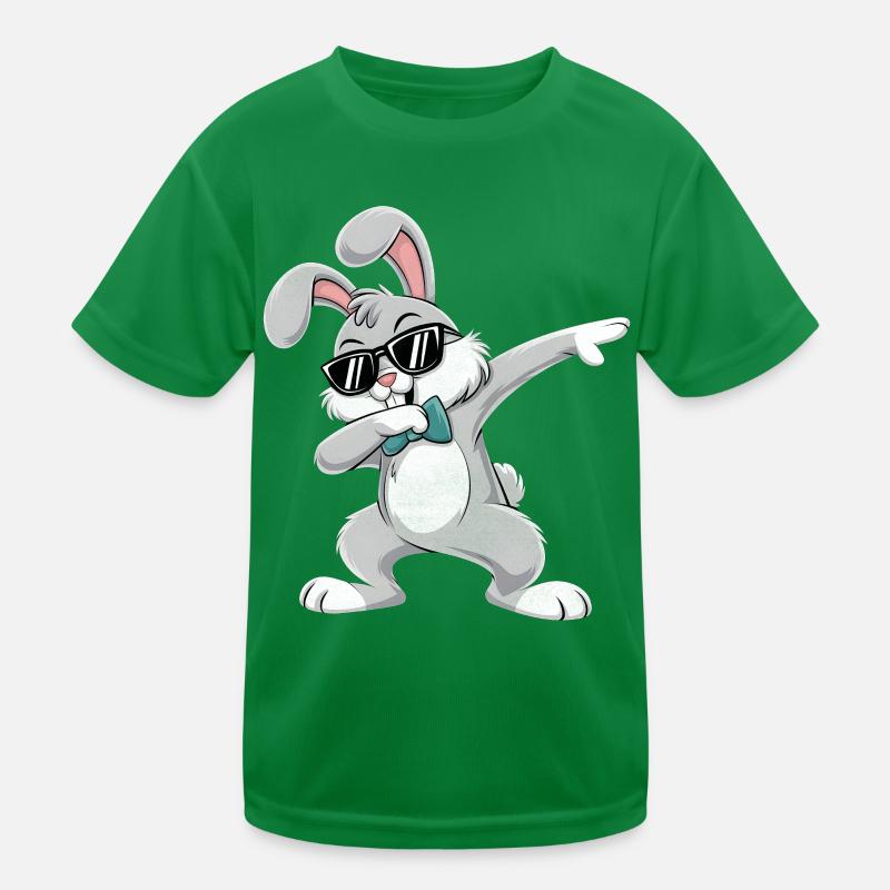 dubbing bunny happy easter Kids Functional T-Shirt