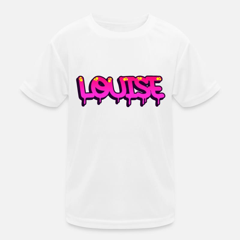 Graffiti First Name Louise - Kids Functional T-Shirt - white