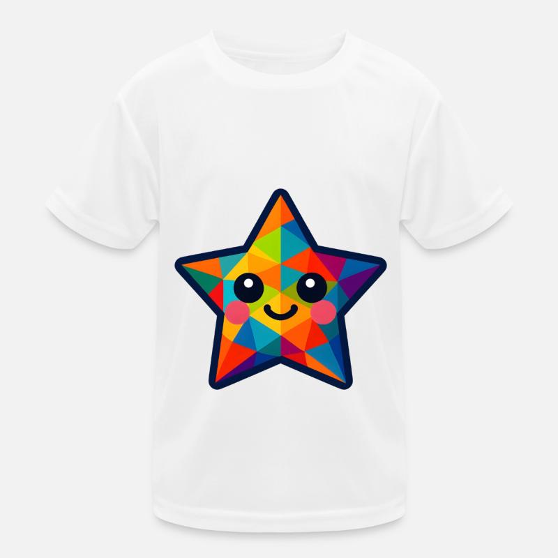 WPAP Polygone Kawaii Style Bébé Étoile T-shirt sport Enfant