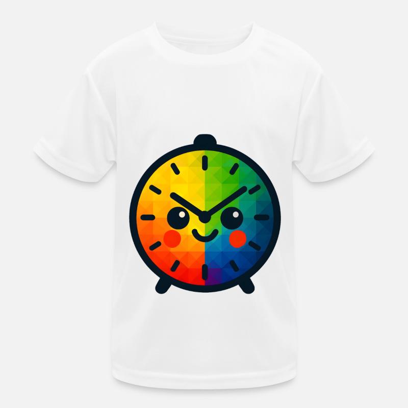 WPAP Polygon Horloge jouet pour bébé de style Kawaii T-shirt sport Enfant