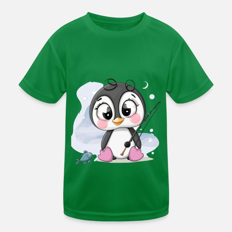 süßes Pinguin Mädchen Kinder Funktions-T-Shirt