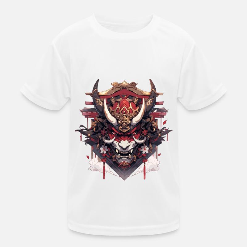 Futuristischer Samurai-Kriegerwolf Kinder Funktions-T-Shirt
