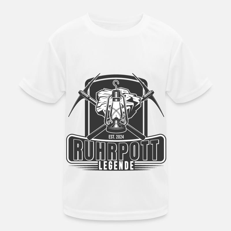 Ruhrpott legend lore mining miner Kids Functional T-Shirt