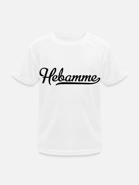 Hebamme - Kinder Funktions-T-Shirt - Weiß - Vorne