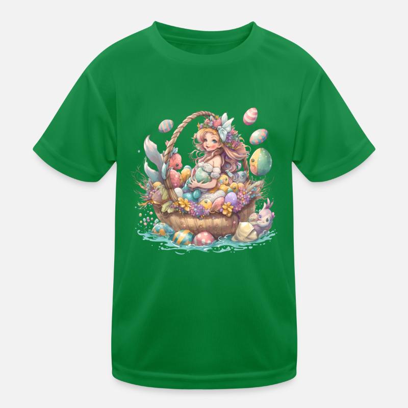 Sirène dans le panier de Pâques T-shirt sport Enfant