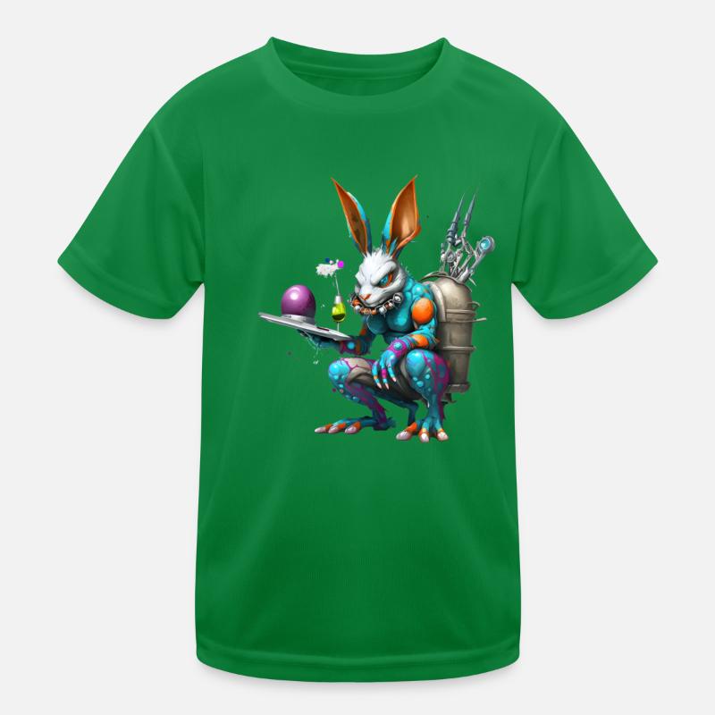 Future Technology Rabbit Kids Functional T-Shirt
