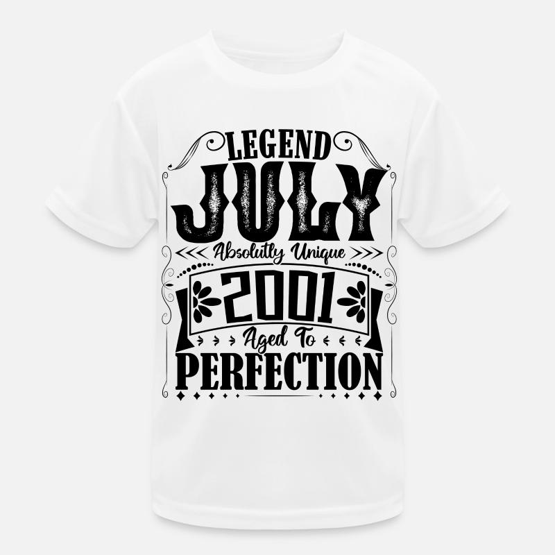 Juli 2001. Geburtstagsgeschenk Juli 2001. Kinder Funktions-T-Shirt