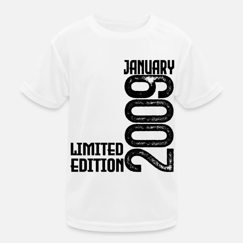 Januar 2009 Geburtstagsgeschenk. Januar 2009. - Kinder Funktions-T-Shirt - Weiß