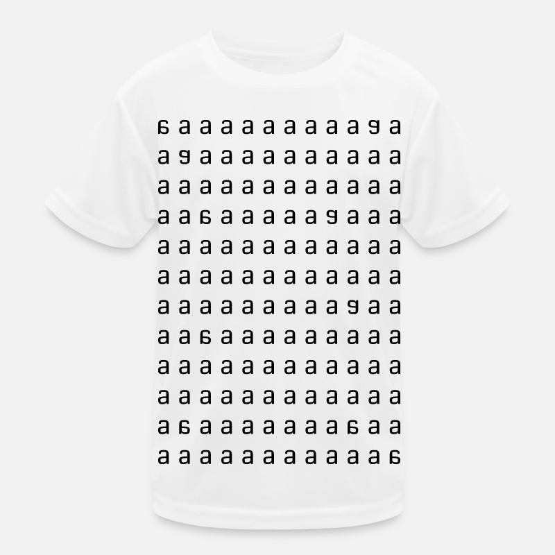 a a a a a a a a - Kinder Funktions-T-Shirt - Weiß