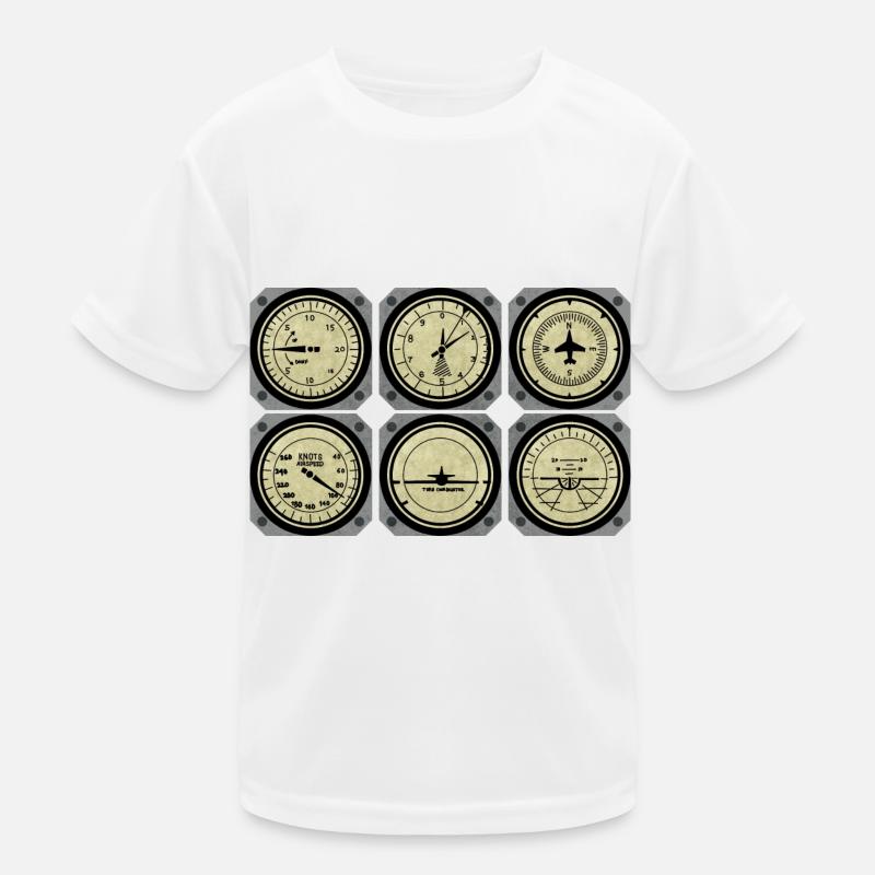 Airplane Pilot Flying Steering Cockpit I Gift Kids Functional T-Shirt