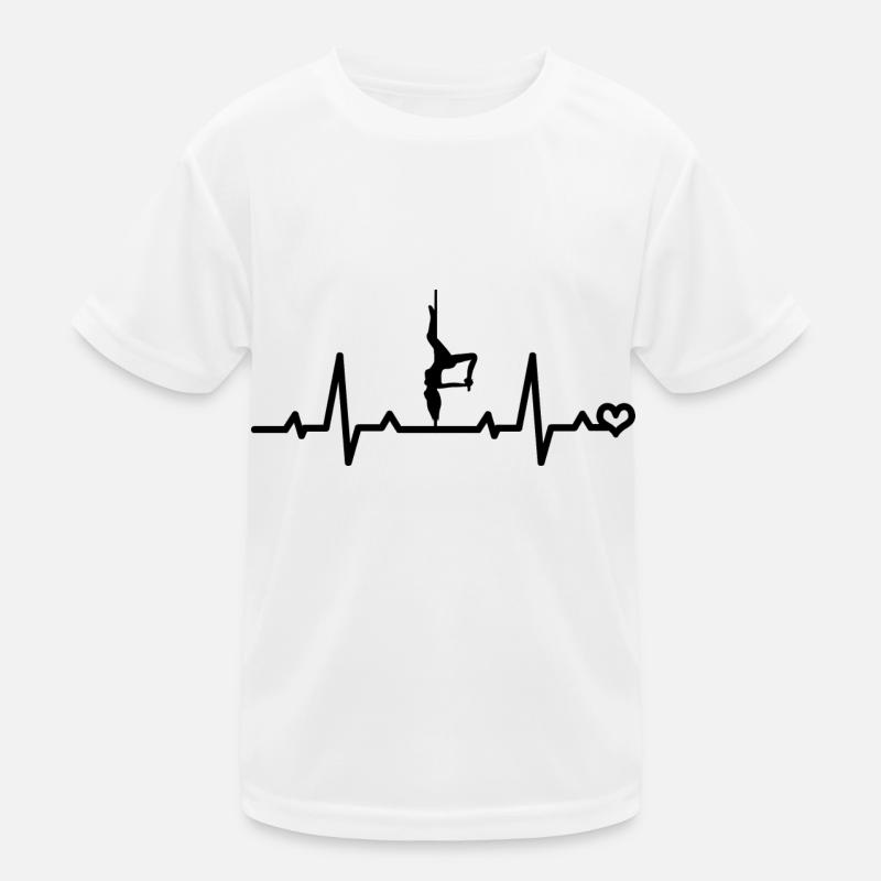 Pole Dance Tänzerin EKG Herzfrequenz Puls tanzen Kinder Funktions-T-Shirt