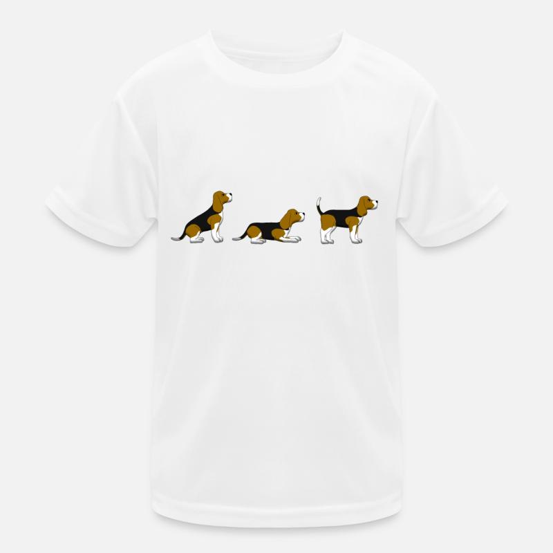 Sitz Platz Steh Beagle Kinder Funktions-T-Shirt