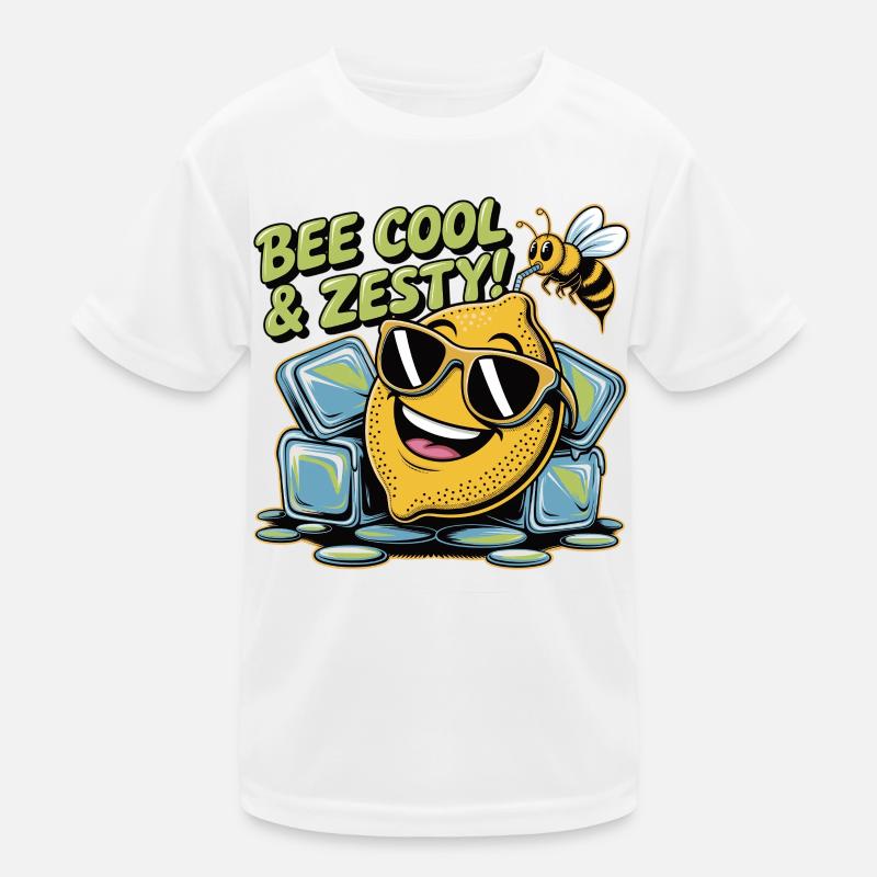 Zitrone trifft Biene – bleib cool! Kinder Funktions-T-Shirt