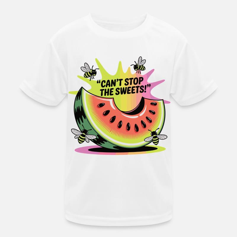 Pastèque et abeilles – Désir de sucreries T-shirt sport Enfant