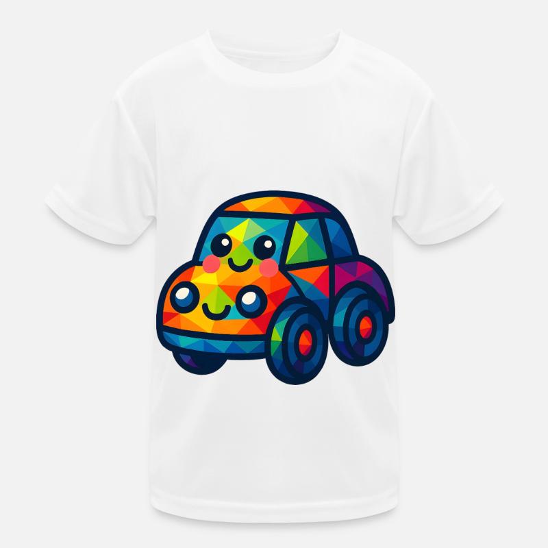 WPAP Polygon Kawaii Style Bébé Jouet Voiture T-shirt sport Enfant