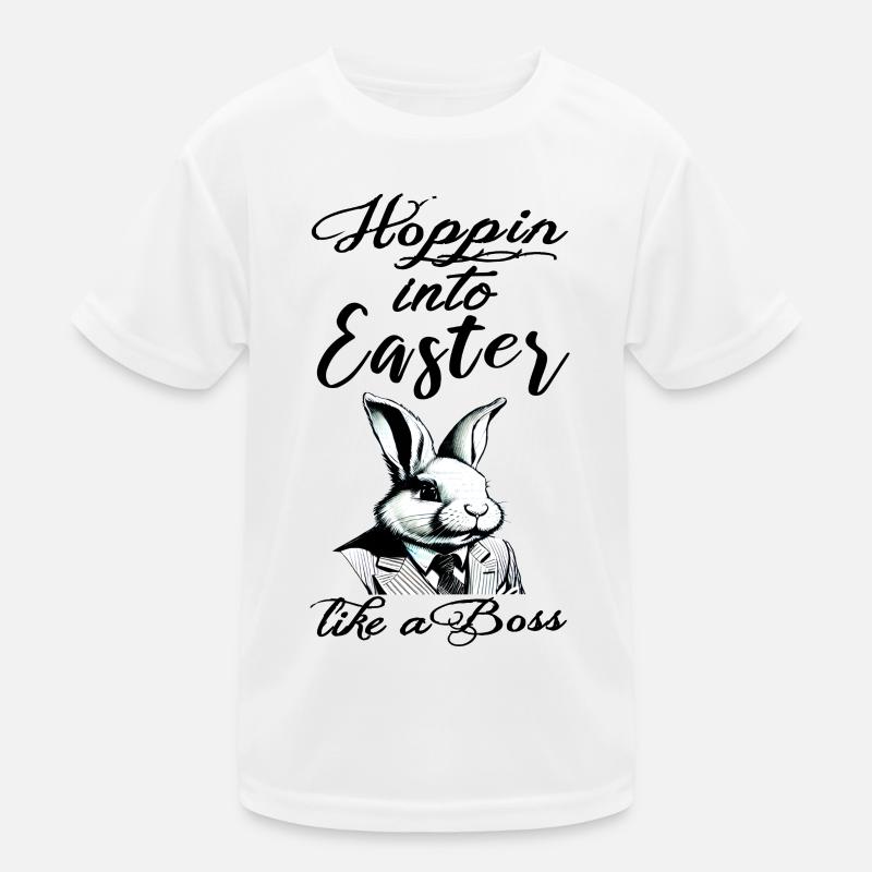 lapin de Pâques élégant avec costume et cravate T-shirt sport Enfant