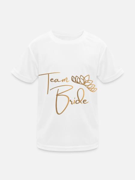 Team Bride - Junggesellenabschied - Kinder Funktions-T-Shirt - Weiß