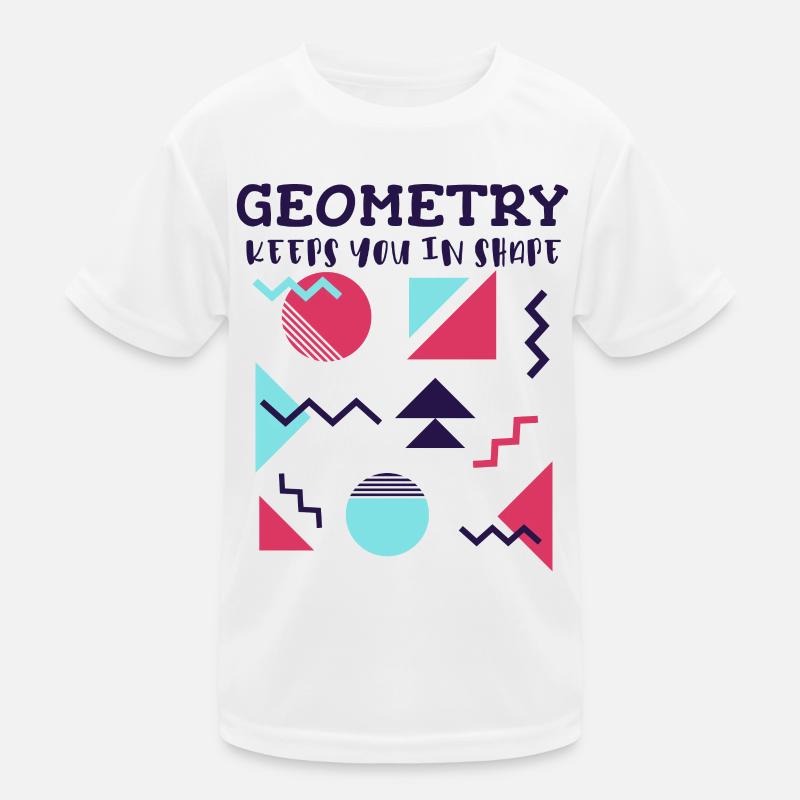 Geometry Keeps You in Shape - Abstract Math Art Kids Functional T-Shirt