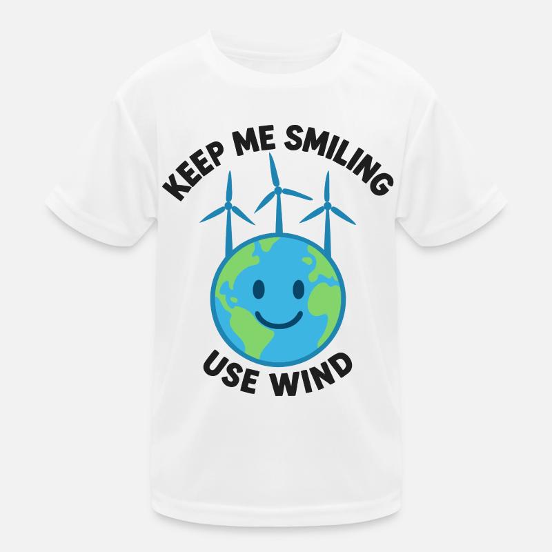 Keep Me Smiling – Use Wind Power Kids Functional T-Shirt