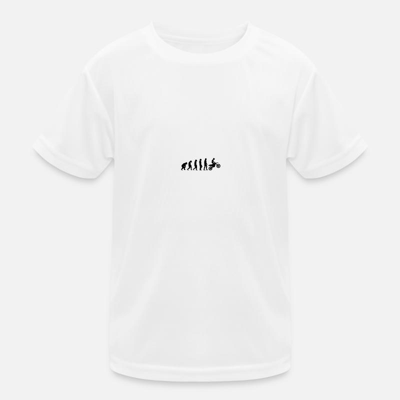 Motorrad Biker Evolution Mofa Moped Motorradfahrer Kinder Funktions-T-Shirt