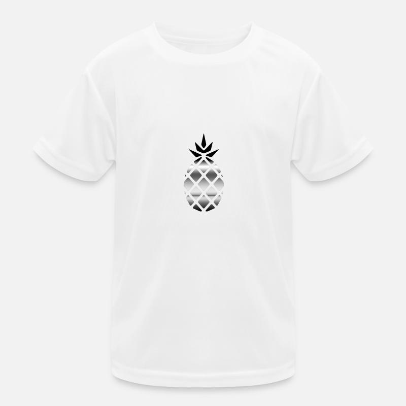 Silber Ananas Kinder Funktions-T-Shirt