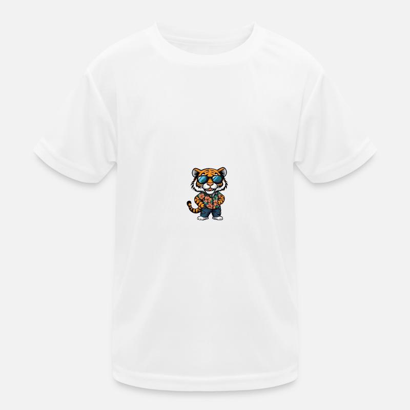 Tiger Comic Cool Summer Kids Functional T-Shirt