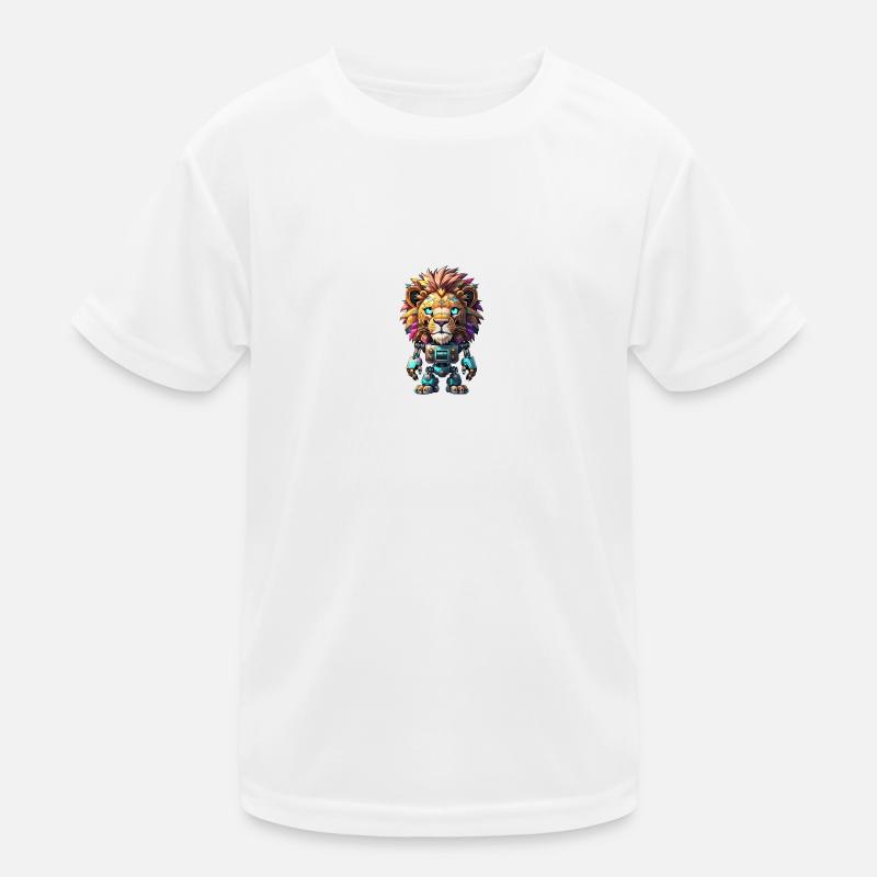 Roboter Löwe Kinder Funktions-T-Shirt