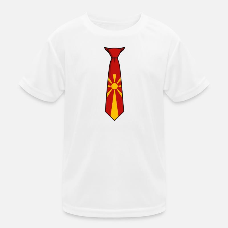 Macedonia Tie – Flaggendesign Kinder Funktions-T-Shirt