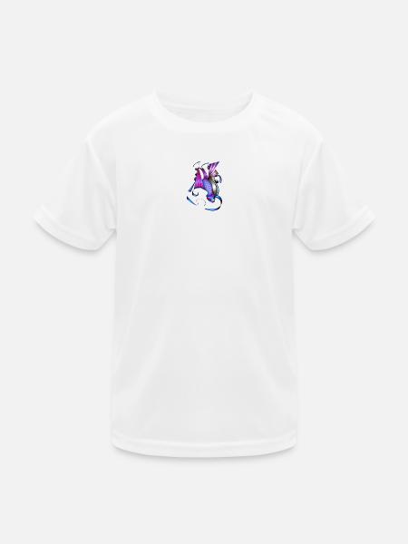 Coloured spiral and fan art - Kids Functional T-Shirt - white - Front