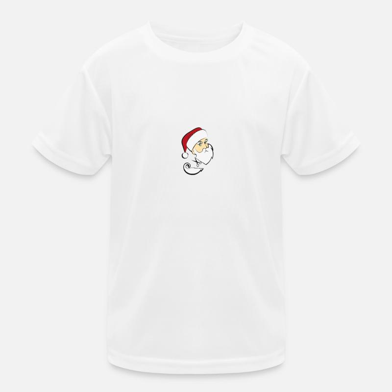 Santa Claus - Head- Beard Cutting Kids Functional T-Shirt