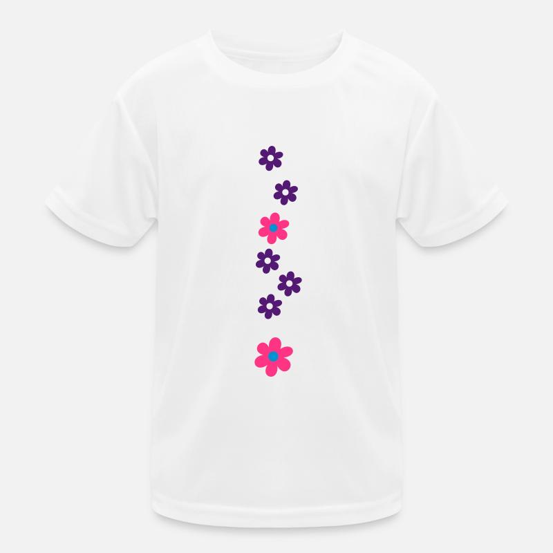 Blumenmuster Kinder Funktions-T-Shirt