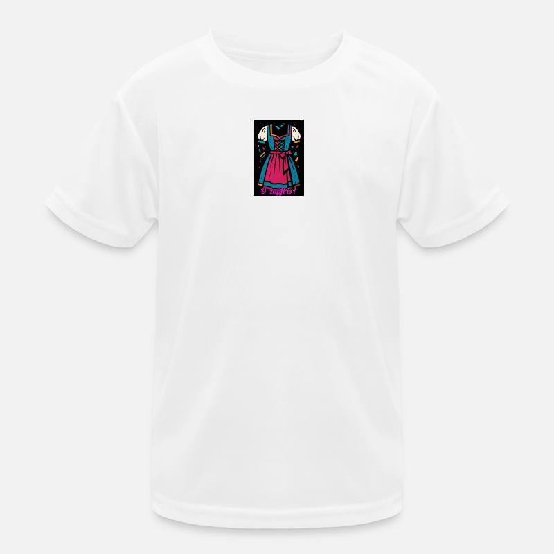 Traditional dirndl with a modern colour palette Kids Functional T-Shirt