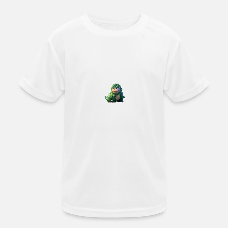 Drôle Dino Amical Mignon Mignon T-shirt sport Enfant