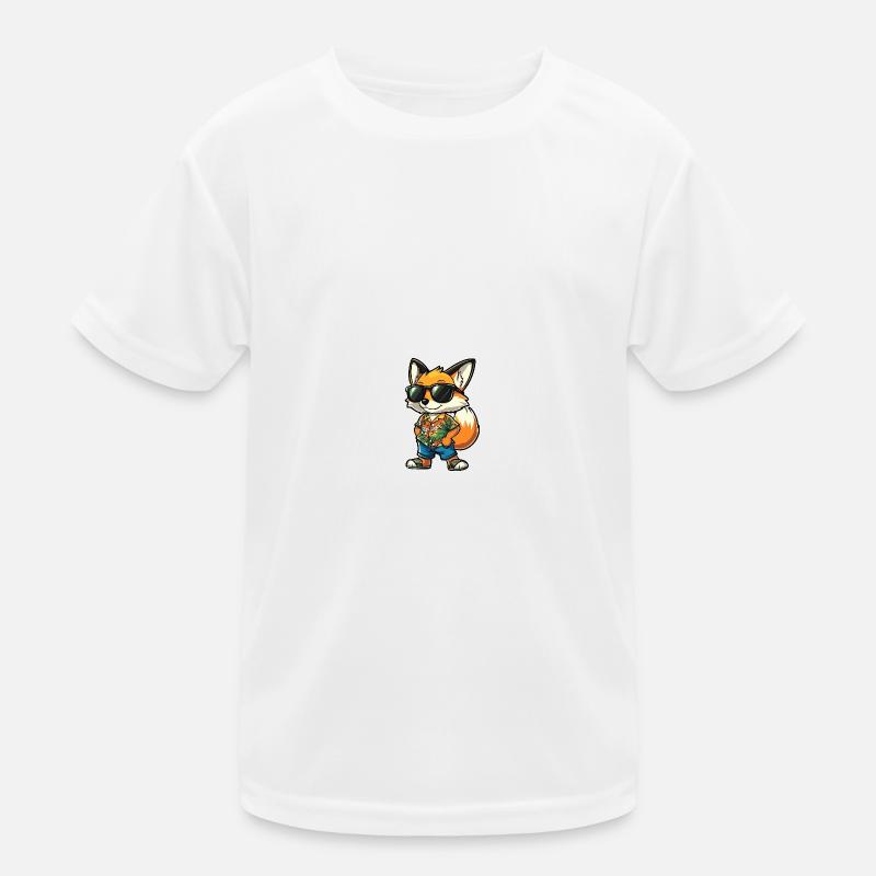 Fuchs Comic Cool Sommer Kinder Funktions-T-Shirt