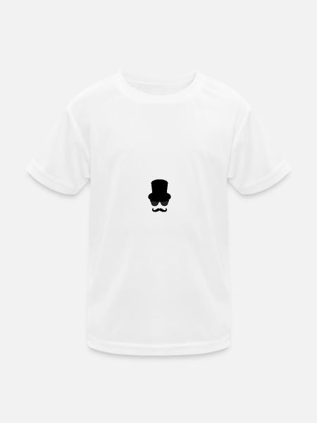 Gentleman - Kinder Funktions-T-Shirt - Weiß - Vorne