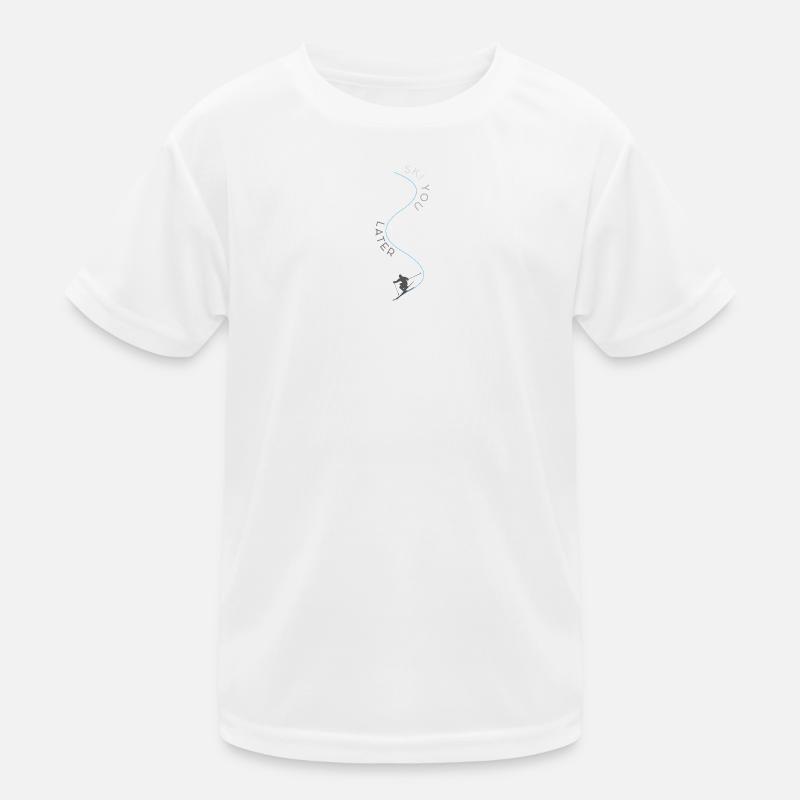 Skier plus tard, bleu-gris T-shirt sport Enfant