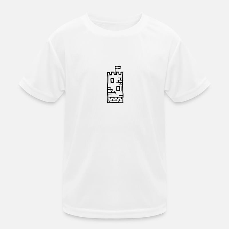 Burg Turm Ruine Kinder Funktions-T-Shirt