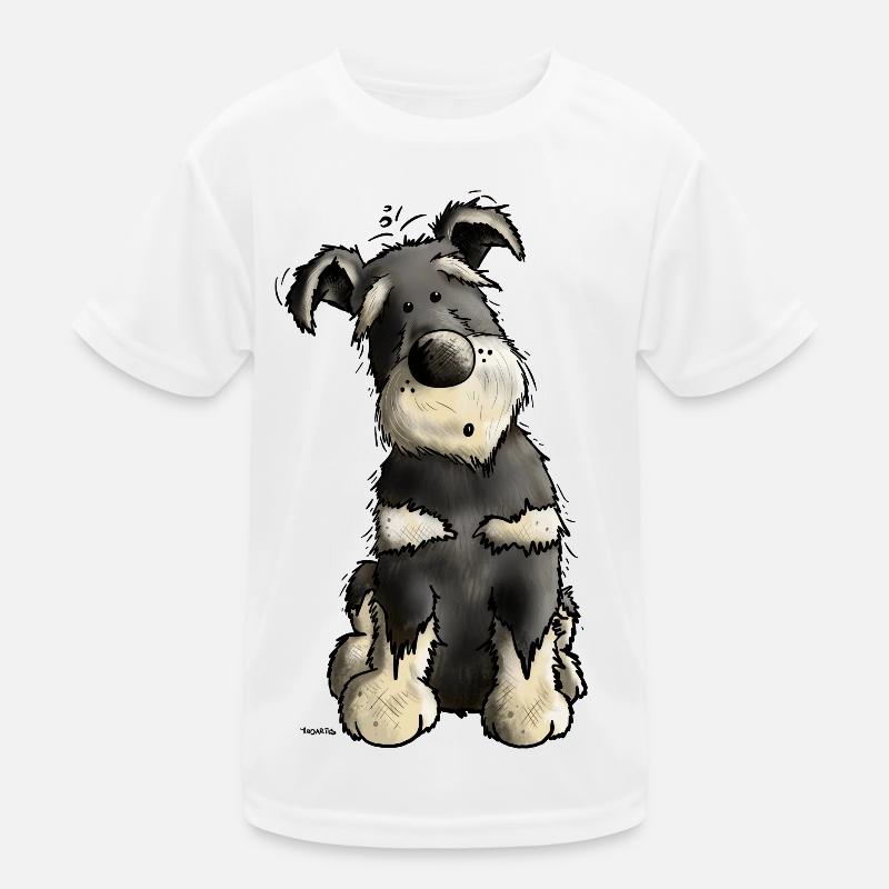 Drolliger Schnauzer Kinder Funktions-T-Shirt