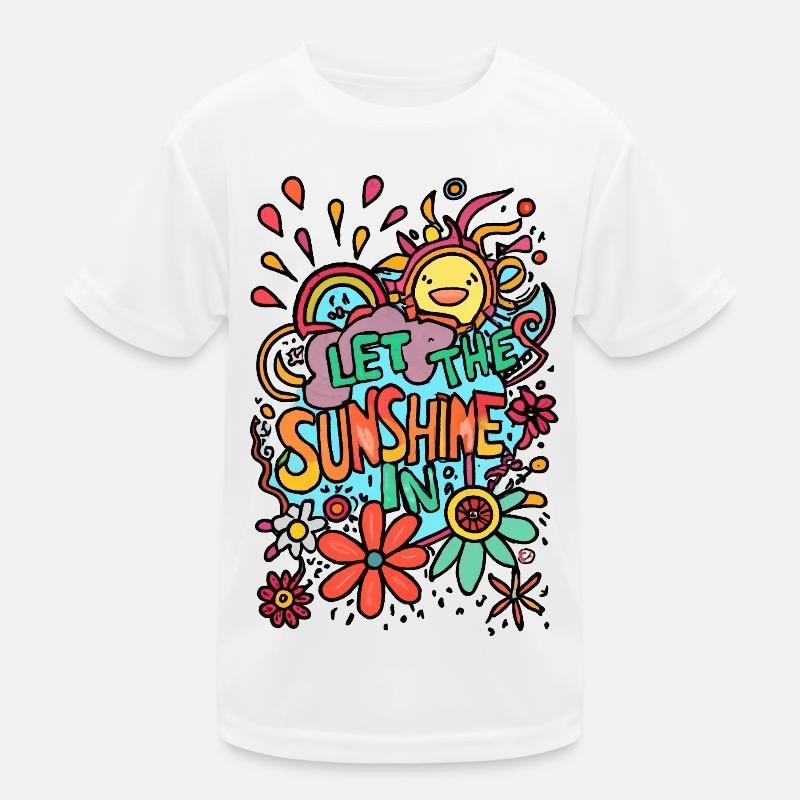 Lass die Sonne herein! Kinder Funktions-T-Shirt