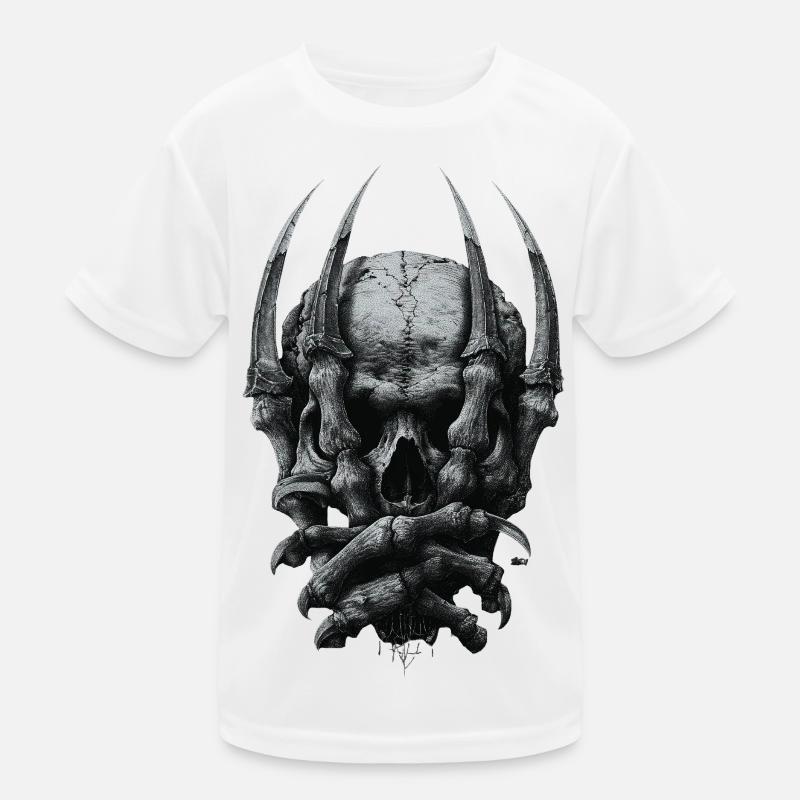 Dark Gothic Schädel  Kinder Funktions-T-Shirt