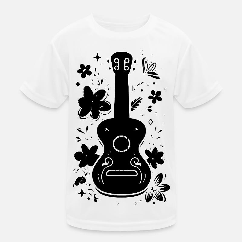 Ukulele Sketch Kids Functional T-Shirt