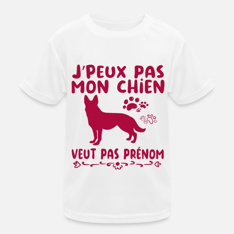 j'peux pas mon chien veut pas prénom T-shirt sport Enfant