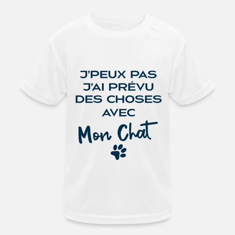 j'peux pas j'ai prévu Des Choses Avec Mon Chat T-shirt sport Enfant