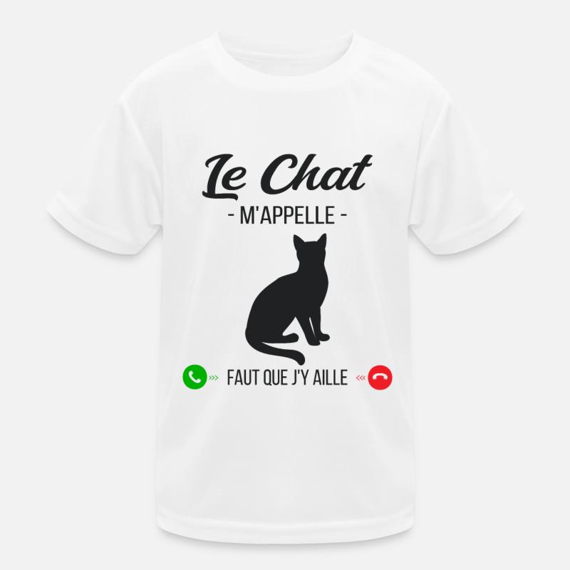 Le Chat M'appelle Faut Que J'y Aille T-shirt sport Enfant