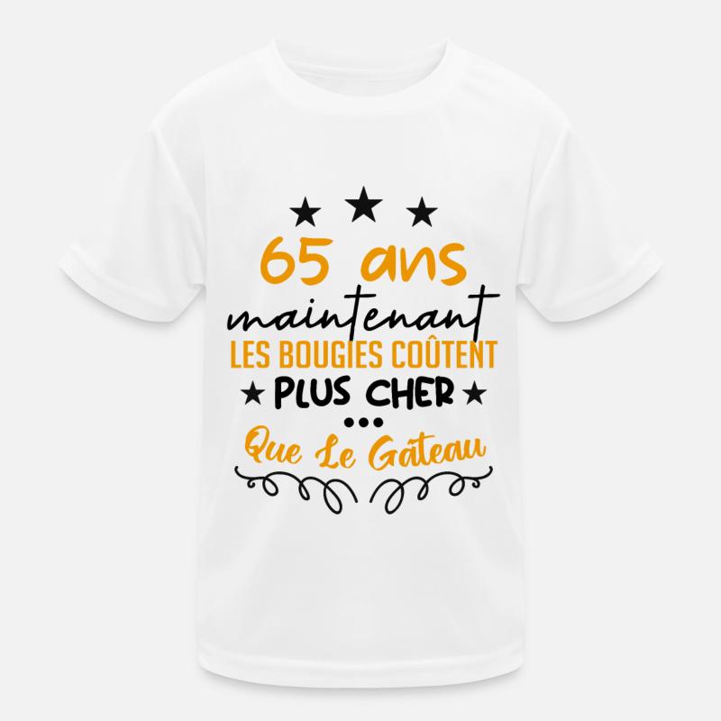 humour anniversaire 65 ans T-shirt sport Enfant