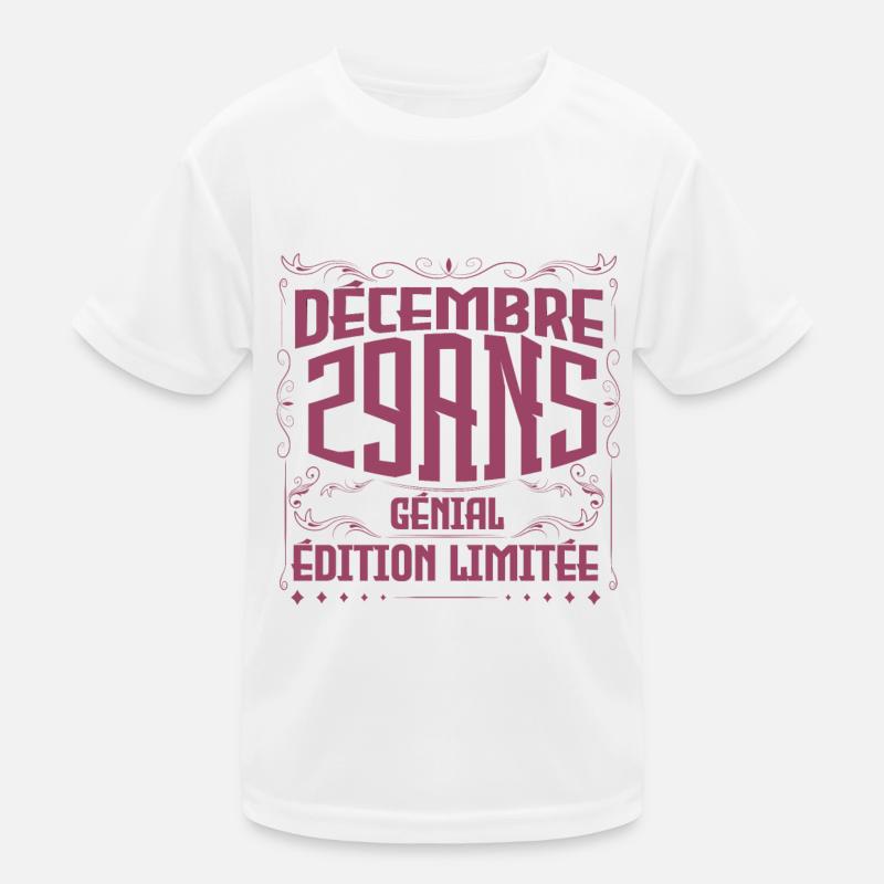 DÉCEMBRE 29 Ans | Édition limitée T-shirt sport Enfant
