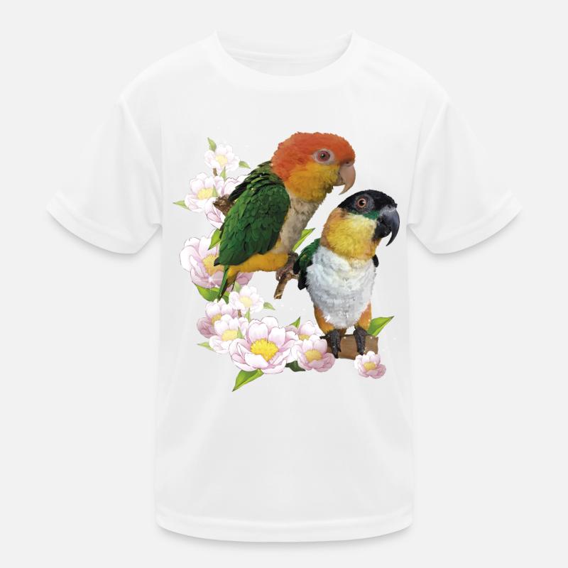 Der orangeköpfige Caique Kinder Funktions-T-Shirt